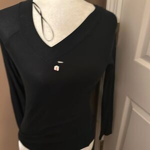 BDG Chic Black V-Neck Sweater With Defect hole pictured NWOT